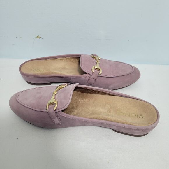 Vionic Adeline Purple Suede Leather Mule With Horsebit Detail Size 9M 10290-808 - Picture 7 of 9